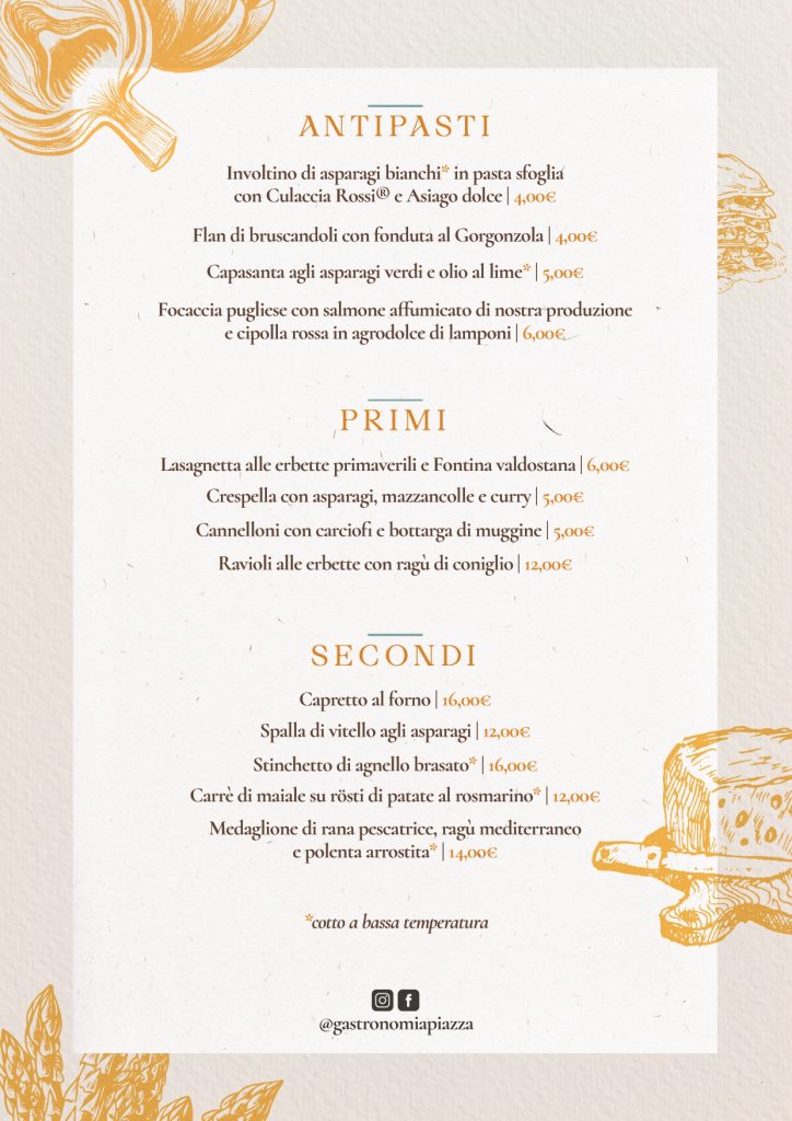 menu gastronomia piazza pasqua 2024